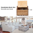 Retro Wood Hand Cranked Music Box Xmas Party Gift Household Decor Ornament