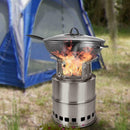Outdoor Portable Burning Wood Stove Stainless Steel Camping Alcohol Stove