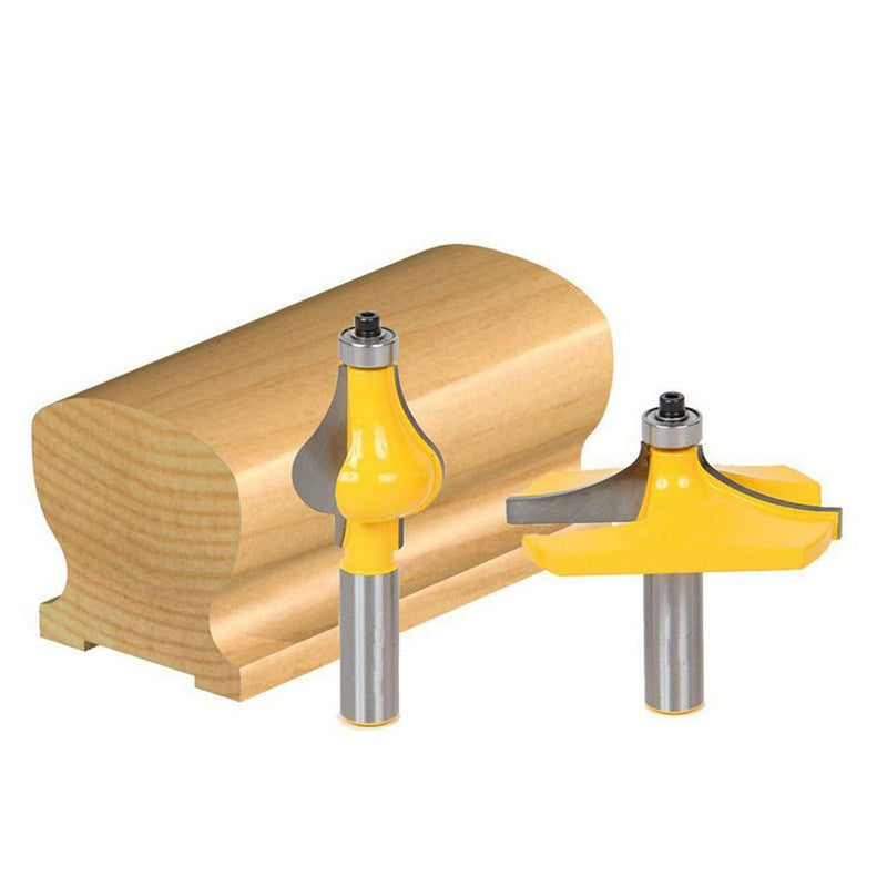 2pcs 1/2" Shank Handrail Router Bit Standard/Flute Woodworking Line Cutter