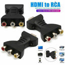 HDMI Male to 3-RCA Female Composite AV Video Audio Adapter Converter for TV PC