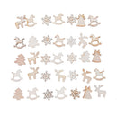 30Pcs DIY Craft Christmas Xmas Wood Chip Hanging Ornaments Decoration Gift OZ