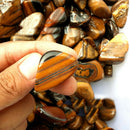 50g Natural Tumbled Tiger Eye Stone Bulk Gravel Flowerpot Specimen Craft Decor
