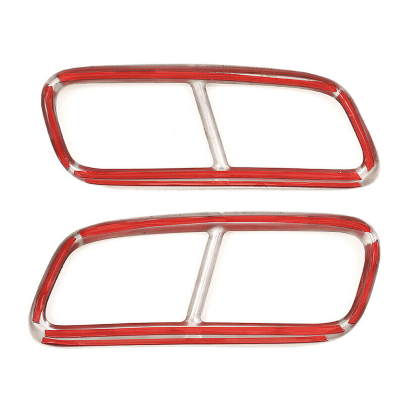 Stainless Steel Car Exhaust Pipe Tail Throat Decor Frame Trim Cover Liner A M8Q7