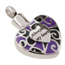 Heart Cremation Urn Charm Pendant For Pet Human Ash Urn Memorial Necklace