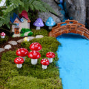 10x Mini Colorful Mushroom Garden Ornaments Miniatures Plant Pot Fairy gxTECA