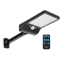 50LED Solar PIR Motion Sensor Street Path Light with Remote Control (Black)
