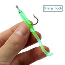 10Pcs/Lot Soft Silicone Eel Shaped Artificial Lures Fishing Lure Baits Tackle YS