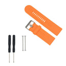 2Pcs Silicone Rubber Wrist Band Bandage Holder and Chrome Clasp For Garmin Fenix