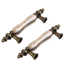 2x Retro Marble Cracks Ceramic Drawer Handle Cupboard Wall Cabinet Knob