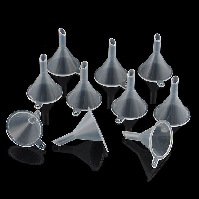 10X Perfume Diffuser Bottle Small Plastic Mini Liqui Funnels Lab Water Refilling