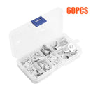 60pcs SC Bare Terminals Lug Tinned Copper Tube Lug Ring Seal Wire Connector A