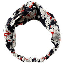 Cross Flower Head With Elastic Hair Band Female Girl Headscarf Plant Print