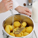 Stainless Steel Potato Rice Masher Press Mashed Potato Wavy Kitchen Cooki Hn