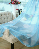 Clouds Pattern Window Sheer Voile Curtain Shade Punch Drapes 100x250cm Blue