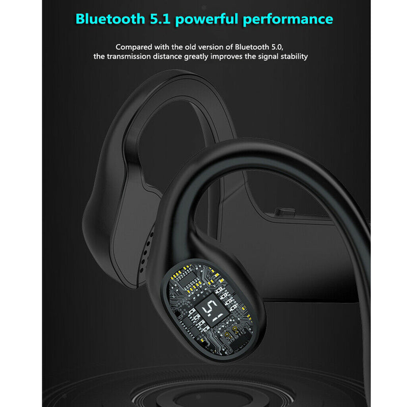 Bone Conduction Headphones Bluetooth 5.1 Sports Wireless Earphone Headset