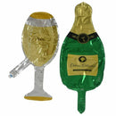 2pcs/lot New Champagne Cup Beer Bottle Balloons Aluminium Foil Balloon Heli W6Y5