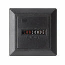 AC 220-240V Square Non-Resettable Quartz Sealed Hour Meter Gauge Black