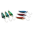 6 Pieces Fishing Spoon Lures  Baits Metal Hard Baits