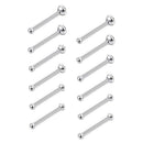 60pcs Stainless Steel Nose Studs Rings Piercing Pin Body Jewelry 22G 1.5mm