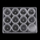 12 Grids Jewelry Beads Sewing Pills Storage Containers Cr Plastic Box Jar
