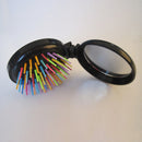 1x New Mini Round Folding Comb with Mirror Magic Health Massage Brush Hair Comb