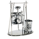 Swing Man & Instruments Design Metal Pen Holder Pencil Pot Table Organizers