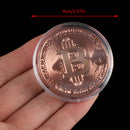 Copper Plated Physical Bitcoins Casascius Bit Coin BTC With Case Holiday Gift OZ