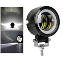 Boat Motorcycle Waterproof Angel LED Spotlights Headlight Work Light Round