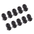 10X 4-8mm Durable PG9 Black IP68 Waterproof Cable Gland Adaptor Connector