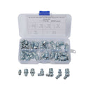 50x Hydraulic Grease Zerk Fitting SAE Kit 1/4" 1/8" Straight 90/45 Degree