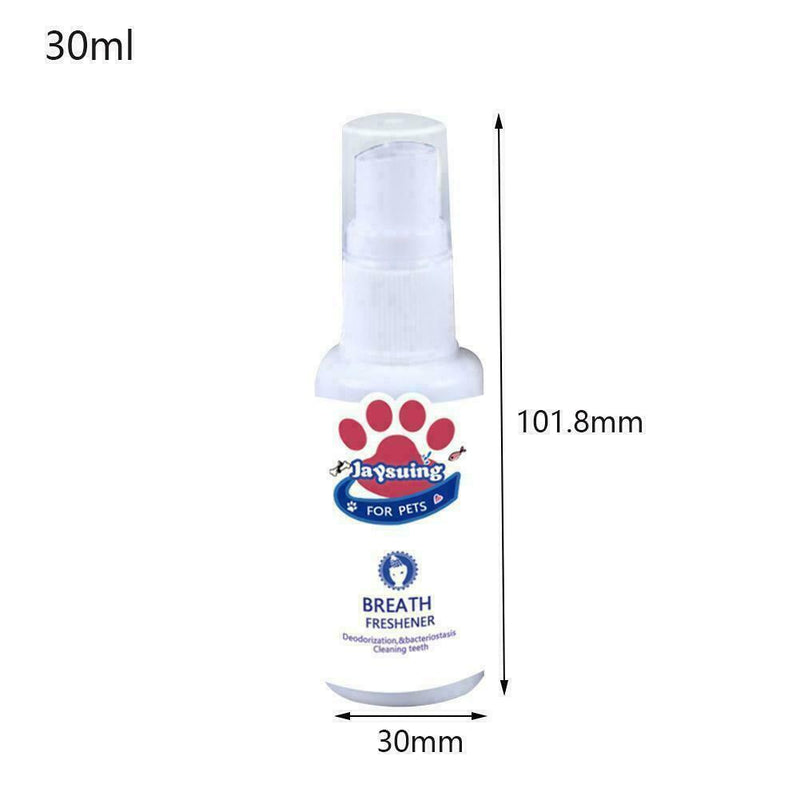Pet Oral Cleanser Breath Freshener Spray Dog Cat Oral Healthy Dental Care Y5I1