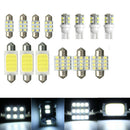 14* White LED Lights Interior Package Kit for T10 & 31mm Map Dome+License Plate