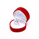 Trendy Heart Shape Ring Box Red Love Heart Storage Box Jewelry Box Display  BX