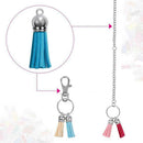 120Pcs Acrylic Keychains Blanks Tassels Keychain Pendant Bulk for DIY Key Chain
