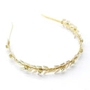 Fashion Headdress Retro Metal Leaf Rhinestone Bride Headwear Hair Jewelry