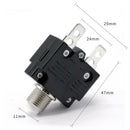 3 Pieces 125/250V AC 50V DC Push Button Circuit Breaker Overload Switch Fuse