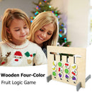 Wooden Four-Color Fruit Logic Game Children Kids Early Educational Toys Set