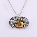 Sunflower Pendant Necklace Lettering Open Clavicle Chain for Unisex Jewelry A