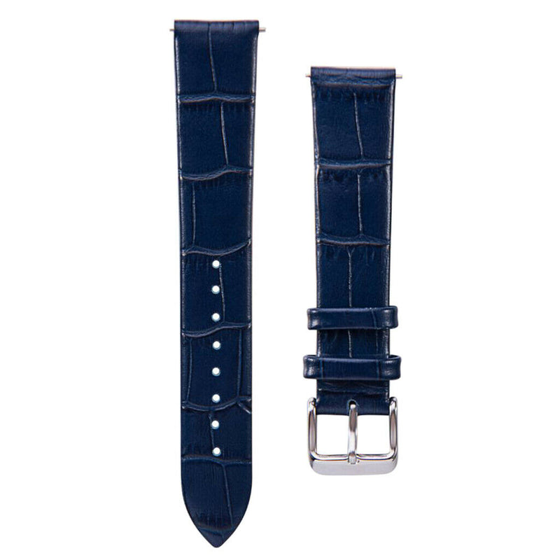 Smart Sports Bluetooth PU Leather Watch Strap for Huawei B5 18mm Blue