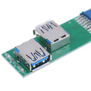 1Pc Internal Mainboard 2 Ports USB 3.0 Female to 20 Pin Female Header Adap Jc Gw
