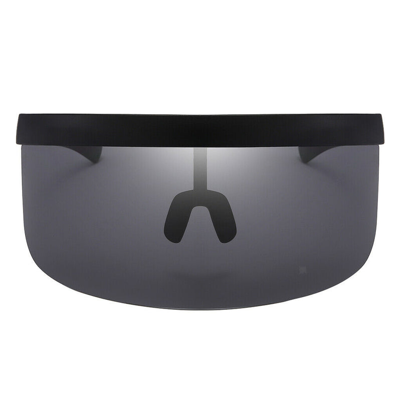 9 Pieces Unisex Retro Oversized Visor Sunglasses One Piece Lens Party Shades