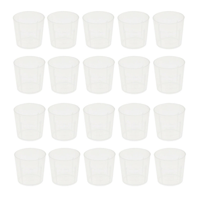 20pcs 20ml Plastic Lab Test Liquid Measuring Container Cups