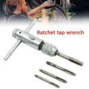 Ratchet Tap Steel Wrench Adjustable T Handle Machine Screw Taps with 5Pcs M B6F0