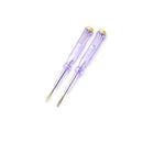2Pcs Plastic Grip Slotted Screwdriver 100-500V AC Voltage Tester Electric Pen â„–[