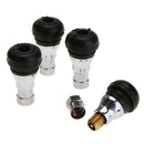 4pcs Car Chrome Rubber Tubeless Wheel Tyre Tire Valve Stem Cap Covers