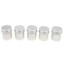 5 Pack 50ml Aluminum Metal Tins Containers with Screw Lid - Great for Spices,