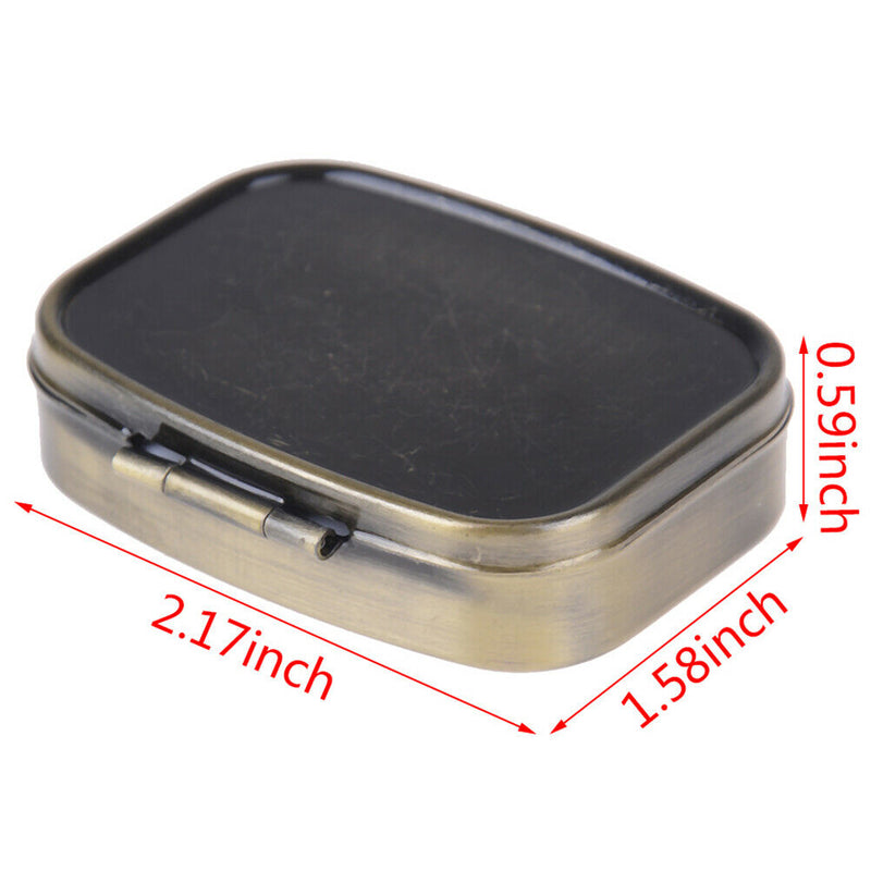 2Grid Moistureproof Metal Folding PillCase Medicine StorageOrganizer ContainerBX