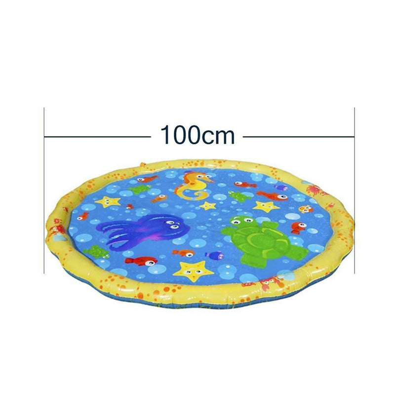 1m PVC Water Spray Pad Inflatable Water Sprinkling Mat Beach Sand Toys