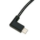 Durable L Shape Connector Nylon Weaving Micro USB Charging Data Cable(20CM)