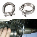 3.5 Inch Ss 304 V-Band Clamp Flange Kit For Turbo Exhaust Down Pipe